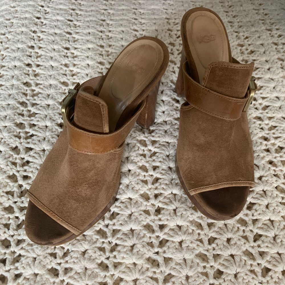 UGG TAN SUEDE MULES - Picture 7 of 11